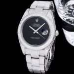 GB Factory Rolex Oyster Perpetual Datejust Replica Price 41 series Silver steel case with White diamonds Diameter 41mm watch